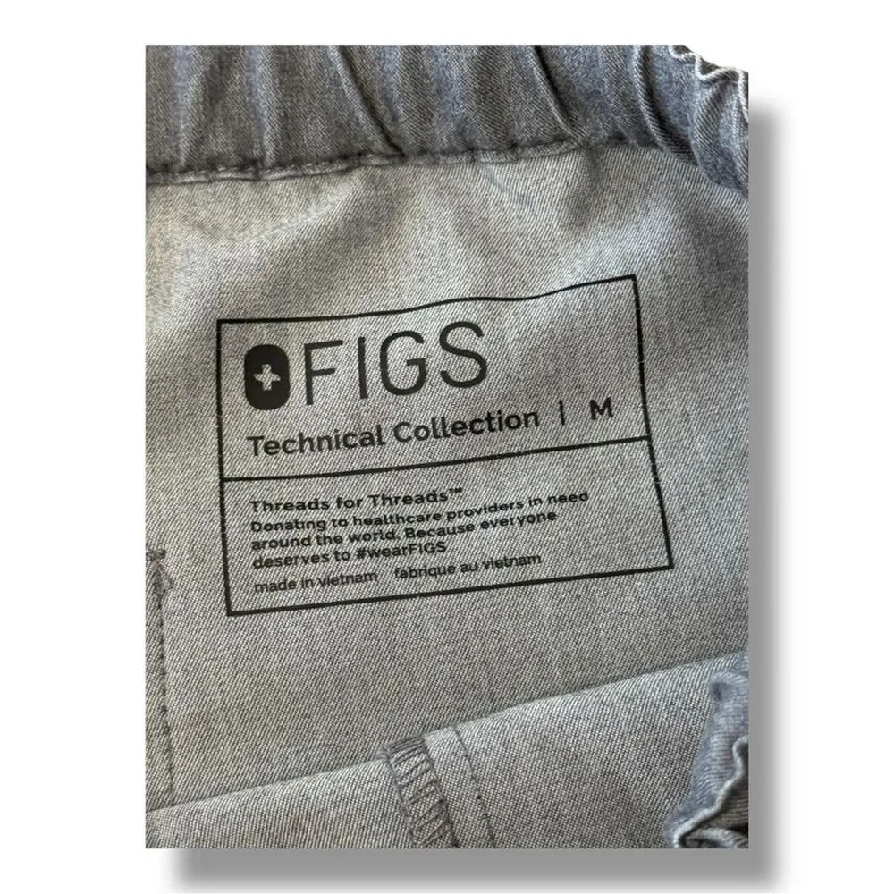 FIGS Pisco Basic Scrub Pant Graphite Grey Straight Leg Medical Men’s Size M